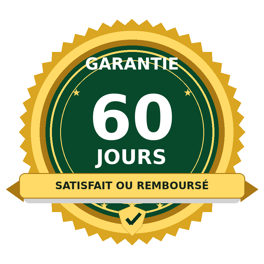 Garantie 60 jours satisfait ou remboursé