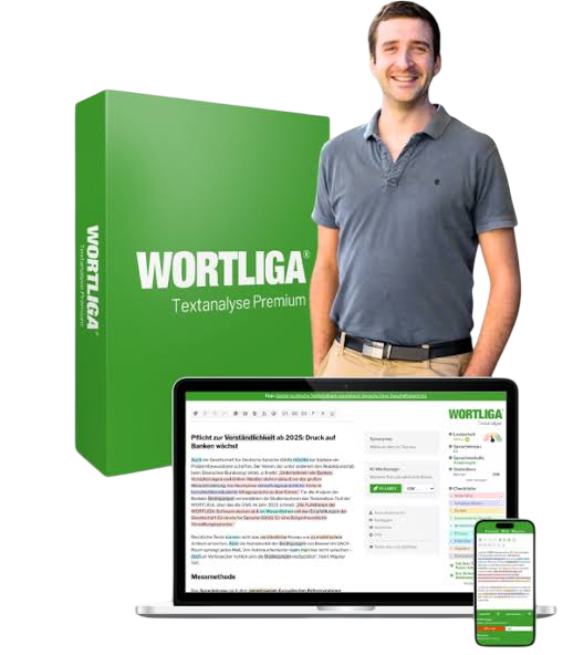 WORTLIGA Premium Textanalyse und KI-Umschreiber